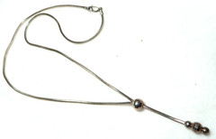 VINTAGE STUNNING STERLING SILVER LARIAT NECKLACE ~ 925 ~ MADE IN ITALY~ MILOR