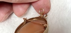 Vintage 14K Yellow Gold Solid Cameo Brooch 10.6 grams