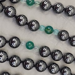 Beaded Necklace Sarah Coventry Brooch Lot of 2 Hematite 30 in