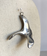 Vintage Hoselton Studios Aluminum Canadian goose pendant necklace