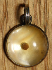Vintage – Sterling Silver – Mustard Seed in clear Bubble – Amulet of Faith Charm