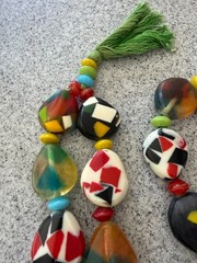 Confetti Necklace Vintage Resin Acrylic