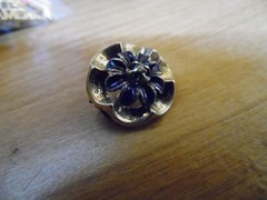 Rare Georgian Rose Cut Diamond and Gold Pin Mid 1700’s 3.2grams, 14Kt. Gold