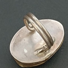 Artisan Ring Massive OOAK Chunky Vintage Bold Unique Statement Natural Stone VTG