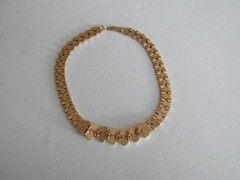 Vintage Napier Gold-tone & Faux Pearl Statement Necklace Pat.# Rare 18″ NICE