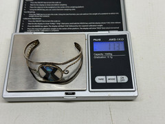 Vintage Taxco Mexican Sterling Silver Bracelet Abalone