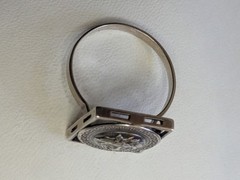 Vintage men’s ring sterling silver 925 Size 11 Weight 3.38 g. Medusa Gorgon.