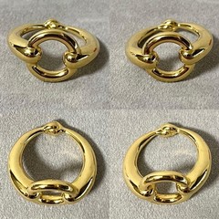 HERMES Mors Horse Bit Gold Scarf Ring 20mm with Box