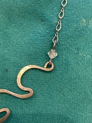 VTG Sterling Silver .925 Signed N/A Aurora Borealis Swirl Necklace 18”