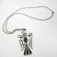 Phoenix Thunderbird Vintage Bird Southwestern Pendant Necklace