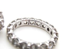 Epiphany Sterling & CZ Ring Set w/Eternity Band & 3 Stone Ring – Sz 6