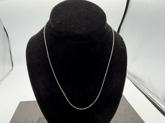 1.44g Vintage Sterling Silver 925 Chain Rolo Link Necklace 18 in M
