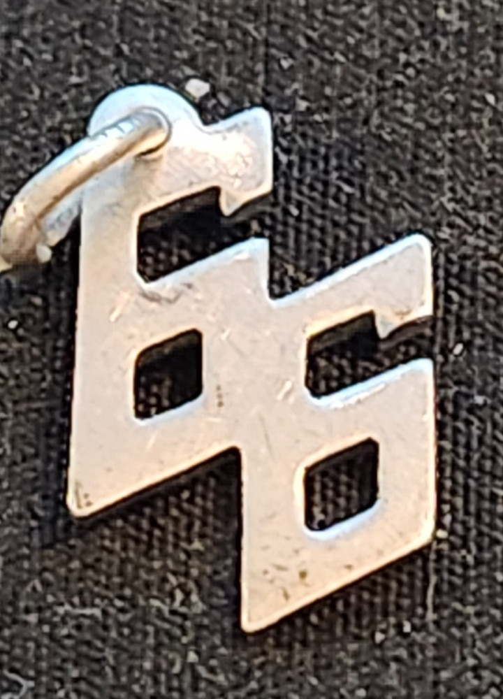 Vintage Sterling Silver “66” #4 Charm for a Charm Bracelet, 0.68g, 1/2 in