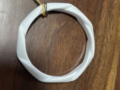 Vintage Lucite Resin Acrylic Bangle Bracelet Barnelli Creations NWT WHITE