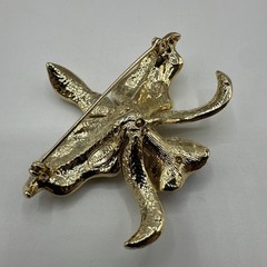 RUCCINI Vtg Orchid Set of Brooch and Earrings. See pics.