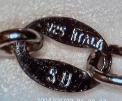 Vintage Sterling Silver Box Chain 20″ With Square White Buffalo Stone Pendant
