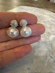 Vintage Faux Pearl Earrings Lot of 3 Wedding Retro Mid Century Costume Jewelry