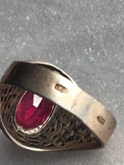 Tourmaline Rings silver 875 Russian Soviet Silver vintage USSR old
