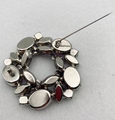 Juliana Wreath Watermelon Brooch Faceted Purple & Clear Rhinestone Silver-Tone