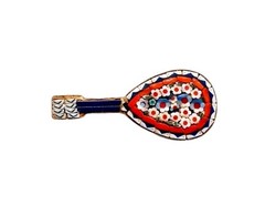 Vintage Micro Mosaic Mandolin Italian Brooch Pin SEE DESCRIPTION