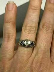 2.25Ct Art Deco Style Lab Created Diamond Engagement 14K White Gold Finish Ring