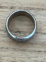 Vintage Mexico heavy Sterling Silver Ring engraved with Fish size 9