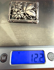 Vintage BB Sterling Silver Sculpted Floral Brooch Pin Binder Brothers 12 Grams