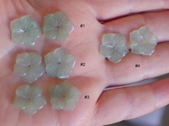 Vintage Jade Flower Jackets EarringsBridal Wedding: Use with any Studs