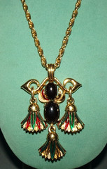 JOMAZ signed enamel dangle necklace–AS IS–READ!!