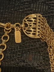 Rare Vintage Monet 70s Sculptural Multi Strand Tassle Necklace