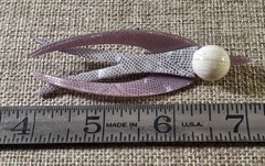 Lea Stein Paris France Fused Plastics Swallow Bird Pin Brooch Lilac Purple