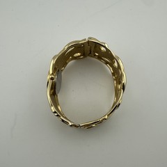 Vintage Ladies Kessaris Abalone and Gold Tone Cuff Bracelet Wristwatch