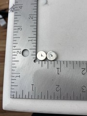 Vintage 925 Sterling Silver Blue Green Glass Circle Stud Earrings