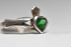 Claddagh Ring Celtic Irish Friendship Band Sterling Silver Women Girls Size 5.50