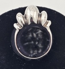 Vintage Taxco Scalloped Sterling Silver Dome Modernist Ring Size 5 – 6g