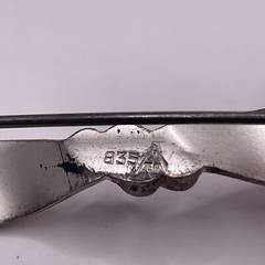 Teka Theodor Klotz Old Art Nouveau 835 Silver Bow Brooch Pin Engraving Handmade