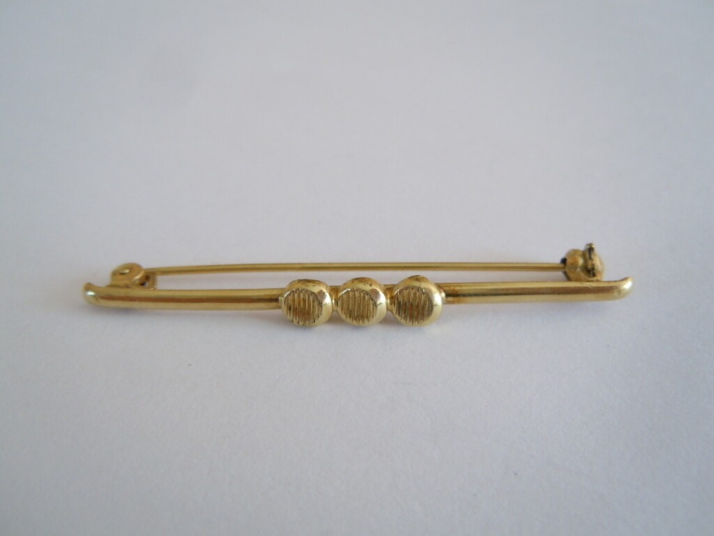 Vintage Gold Plated Brooch Theodor Klotz 2,0 g 5,3 x 0,5 cm
