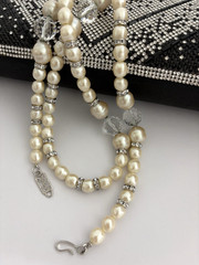 Vintage YSL Yves Saint Laurent Necklace Long Opera Faux Baroque Pearl Choker
