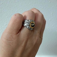 Stainless Steel Two Tone Nativity Stone Ring Michael Anthony Size 7