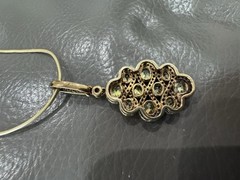 Stunning Gold Over STERLING SILVER YellowCZ Necklace PENDANT