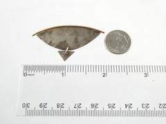 Artisan Signed AC 1996 Sterling Silver Modernist Brooch Handmade Pin 925 4.4g
