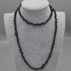 Vintage Purple Garnet Beaded 35″ Necklace Natural Pyrope Almandine Nugget 64g