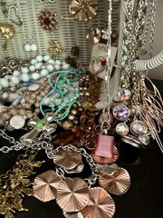 Vintage Costume Jewelry 60 Pieces Many Signed All Wearable Boho