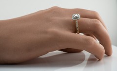 Natural Diamond Ring 14K Gold Engagement 1.00 ct