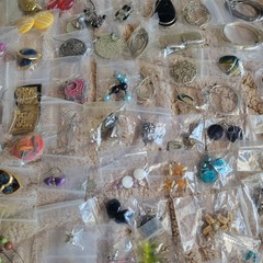 HUGE lot 126 Pairs Earrings Silver & Gold Tone Dangle Studs Hoops ALL WEARABLE