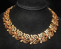 Vintage 90s Past Times Renaissance Style Collar Necklace Rhs Seed Pearl Beads PT
