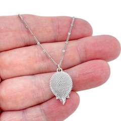 Vintage Sterling Silver 925 Hedgehog Pendant Necklace 15.5″-17.5″