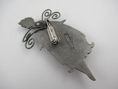 Hallmark Cards Pewter Tone Fairy Angel Brooch , Pin 2-1/2″