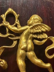 Signed MMA Vintage Gold Tone Cherub Brooch or Pendant Metropolitan Museum of Art