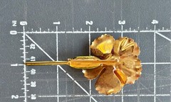 1960s Vintage Signed Original By Robert Pretty Pink Carnation FLOWER BROOCH pin